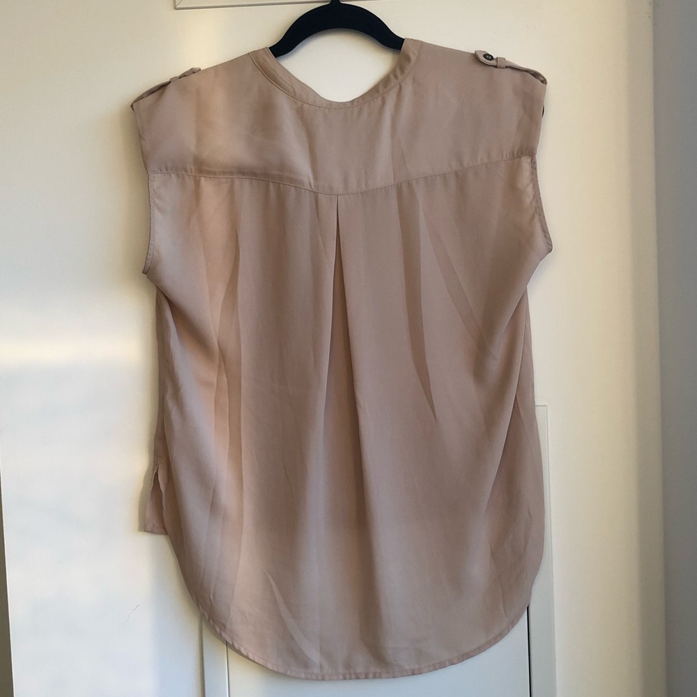 Tan High-Low Blouse - Picture 2 of 6